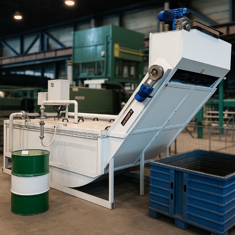 AML kombifilter skÃ¤rvÃ¤tskerening kombinerar magnetavskiljare och planfilter