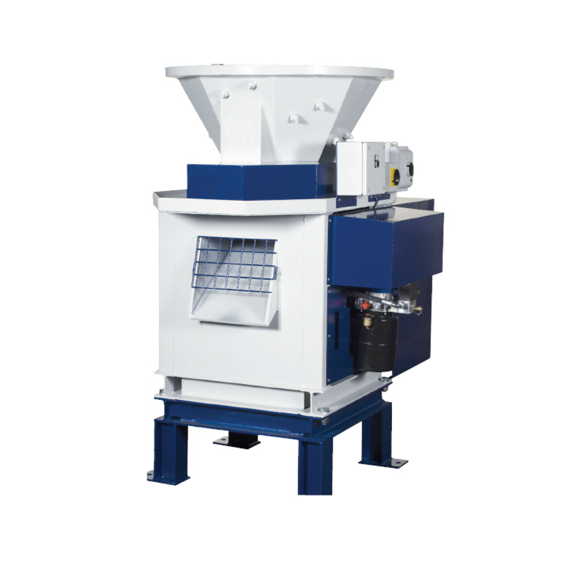 Side view of Primetek KB20 swarf centrifuge for metalworking industry